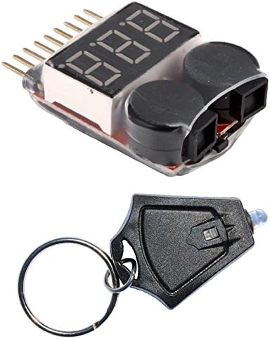 Finware Lipo Alarm Voltage Checker + Warning Buzzer + Ultra Bright Keychain LED Light