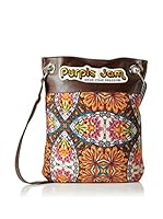 Purple Jam Bolso asa al hombro (Marrón / Blanco / Amarillo)