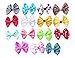 PET SHOW 20pcs Dog Hair Bows with Alligator Clips for Small Medium Dogs Bowknot Hair Clips Cat Puppy Yorkshire Grooming Hair Accessories Assorted