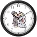 Wedding Couple Teddy Bears - Bear Animal Wall Clock by WatchBuddy Timepieces (Hunter Green Frame)