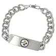 Silvertone Pittsburgh Steelers ID Bracelet