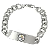 Silvertone Pittsburgh Steelers ID Bracelet