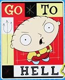The Family Guy Stewie Go To Hell Fleece Throw Blanket