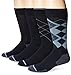 Nautica Men's 4 Pack Classics Dress Casual Modern Argyle Crew Socks