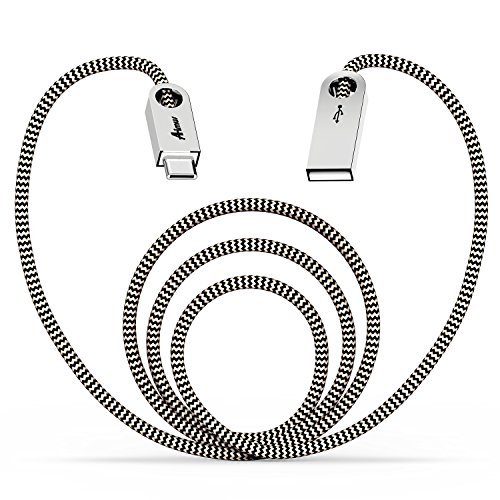 Aimus zinc alloy braided usb-c to usb-a 2.0 male charge…