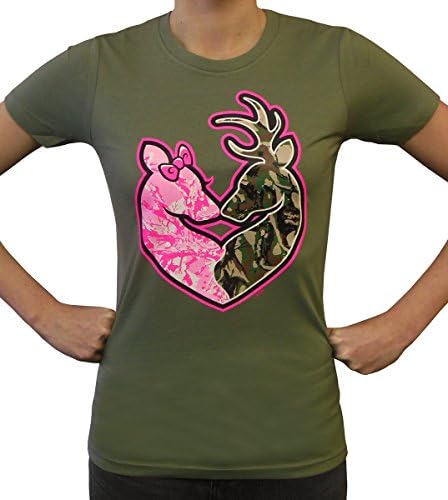 Zone Apparel Hunting and Outdoor Women's Buck and Doe T-Shirt Camo Heart XX-Large