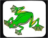 Decorated Mouse Pad with green, flying, frog, rainforest, amphibian
