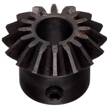 Martin HM Series Miter Gear, 1:1 Ratio, 20 Degree Pressure Angle, Straight Miter, Plain Bore, High Carbon Steel with Hardened Teeth, Inch