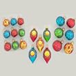 Club Pack of 240 Art-Deco Glass Ball and Reflector Drop Christmas Ornaments