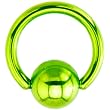 18 Gauge Light Green Electro Titanium BCR Captive Ring -1/4"