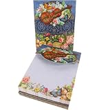 Victorian Mandolin Floral Embellished Mini Notepad Magnet Closure