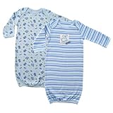 Hudson Baby Infant Gowns 2-Pack - Little Doggie Blue