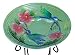 Evergreen 2GB034 Glass Bird Bath, Hummingbird Couple, 18-Inches Diameter