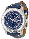 51kblYSwsuL. SL160  Breitling Mens A2432212/C651 Navitimer World Blue Chronograph Dial Watch