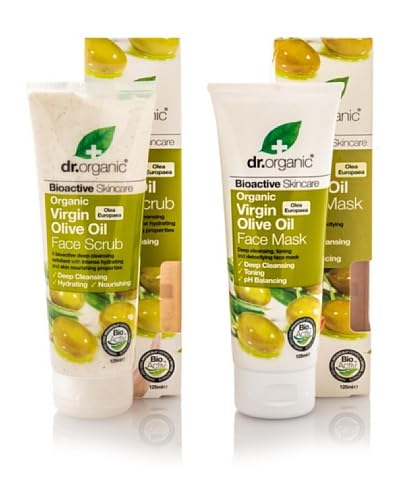 Dr Organic Kit Trattamento Viso Purificante e Nutriente Olio d’Oliva