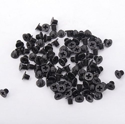 SJOKA 100Pcs 2.5inch Laptop Hard Drive Caddy Screws for Sony HP DELL Black
