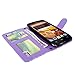 Cellularvilla Wallet Case For ZTE Speed N9130 (Boost Mobile) Pu Leather Wallet Card Flip Open Pocket Case Cover Pouch (Purple Glitter)