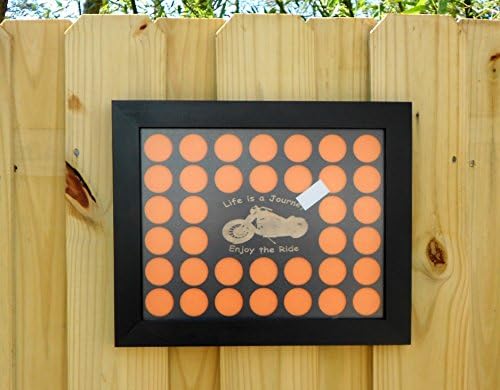 Customized Black Display Frame for Harley and Casino Chips, 11" by 14" Life is a Journey motorcycle-engraved insert, black laser-engraved insert for Harley-Davidson chips