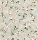 Brewster 414-45108 Heather Light Green Butterfly And Vines Wallpaper [並行輸入品]