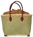 Natural Straw / Beach / Shopper / Tote Medium Bag With Red Handles 15"x10"x9"