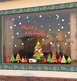 （エウィリ）EVERY クリスマス壁飾り 壁紙飾り 雰囲気満点　ウォールステッカー　ベッドルーム リビングルーム 部屋装飾　ウォールステッカー　　ウォールペーパー　XMAS　おしゃれ　　ガラス窓ステッ