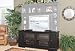 Kush Furniture 1774Bbk Summerland Plasma Center Buffet in Ebony Black Finish