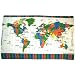 Kanga - World Map with Time Zones Printed On Cloth