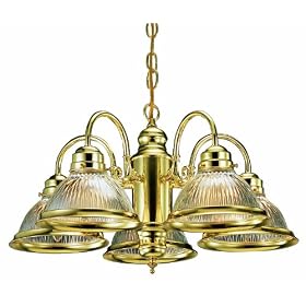 Design House 500546 Millbridge 5-Light Chandelier, 14-Inch by 22-Inch, Polished Brass