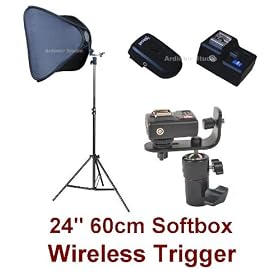 Studio Portable Hot Shoe Flash Softbox Stand Kit with Flash for Canon, Nikon, Panasonic, Leica, Pentac, Olympus DSLR camera