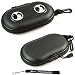 Black Portable Hard Case Cover Shell with Integrated Speakers ( Ideal for iPhones, iPods, Zunes, MP3 Players, Cell Phones, and players with a 3.5 mm audio input )