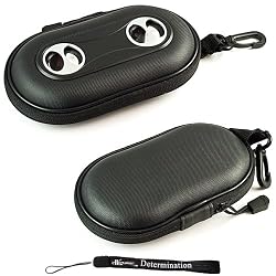 Black Portable Hard Case Cover Shell with Integrated Speakers ( Ideal for iPhones, iPods, Zunes, MP3 Players, Cell Phones, and players with a 3.5 mm audio input )
