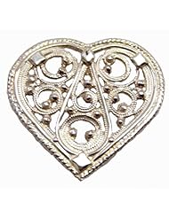 Sterling Silver Filigree Marits Heart Scandinavian Pendant