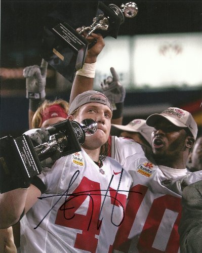AJ HAWK,GREEN BAY PACKERS,OHIO STATE,BUCKEYE,FOOTBALL,SIGNED,AUTOGRAPHED 8X10,PHOTO,COA WITH PROOF,PIC