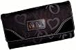 Xoxo Checkbook Wallet Flourish Black Signature Logo