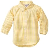 Hartstrings Baby-boys Infant Check Button Front Shirt, Yellw/wht Ch, 24 Months
