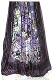 Ed Hardy Love Kills Slowly Purple Silk Scarf Fringe