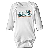 NINKI ベビー服 アメフト マイアミ イルカ 長袖 ロンパース 6ヶ月~24ヶ月 100%コットン 出産祝い Size 18 Months ホワイト