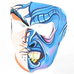 New TWO Face Neoprene Full Face Mask Muzzle Motorcycle Nose Mouth Adj Size