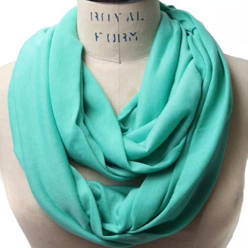 Scarfand's Light Weight Infinity Scarf with Solid Colors or Chevron Print