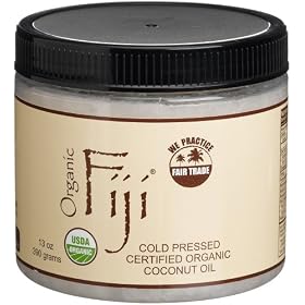 Organic Fiji Cold Pressed Certified Organic Coconut Oil, 13-Ounce Jars