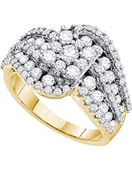 2.00CTW DIAMOND FLOWER RING