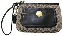 Coach Ergo Signature Khaki/Black Wristlet