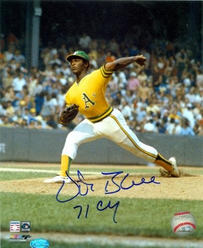 Vida Blue Autographed/Hand Signed 8x10 Photo (Oakland A's 1972 1973 1974 World Series Champion) insc