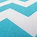 Big Chevron Poly Cotton Turquoise 60 Inch Fabric by The Yard (F.E.)
