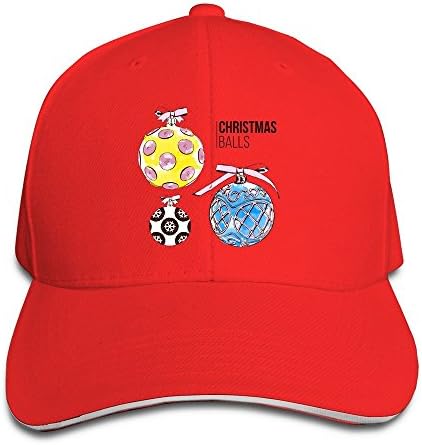 Colored Christmas Balls Unisex Sandwich Cap Baseball Cap