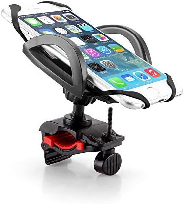 Voscale Bike Phone Mount Holder with Tight Rubber Band, Bicycle/Motorcycle Handlebar Cellphone Cradle Adjustable to Fit Any Smart Phone (Iphone, Samsung ,Nokia, Motorola...), Iphone 6. (Black)