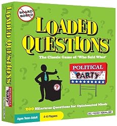 LOADED QUESTIONS POLITICAL PARTY TRAVEL GAME
