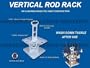 Deep Blue Vertical Rod Rack Holder V-12 New