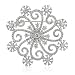 Snowflake Shaped Brooch with Clear CZ (Prong-Set)