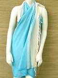 Luxury Hotel Collection-HAND MADE Spa Wrap / Pestemal in Tender Turquoise color - Ultra Soft & Absorbent 100% Eco-Friendly Turkish Grown Cotton, size: universal
